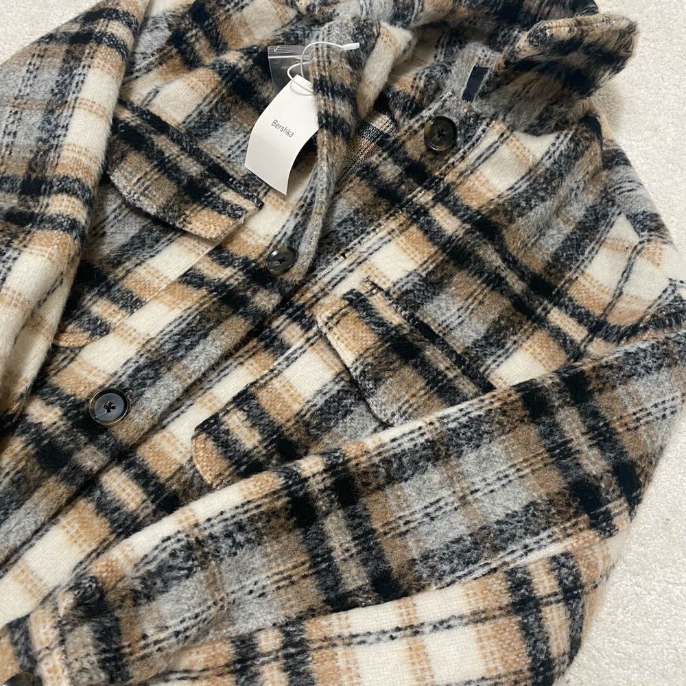 NWT Bershka Faux Wool Overshirt - Picture 5 of 7